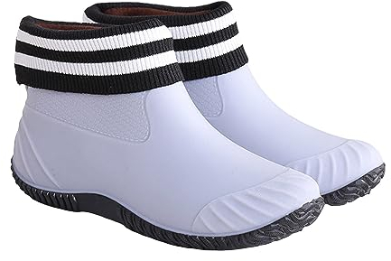 Langlaufski Set Damen Klassisch Mit Bindung Und Schuhe Modische lässige innere hohe Regenschuhe Plus Baumwolle abnehmbare weibliche Flache rutschfeste äußere multifunktionale Damen Jack (Grey, 37)
