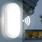 IEGLED Wandlampe mit Bewegungsmelder Innen, IP65 Kellerleuchte mit Dämmerungssensor, 12W Feuchtraumleuchte, 1080LM Deckenleuchte, 4000K LED Lampe Oval für Keller, Flur, Garage, Balkon