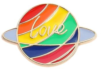 pulunto Emaille-Brosche, Stolz, Lesben, Schwul, Regenbogen-Flagge, Pansexuell, asexuell, Bisexuell, Transgender, Herz, Schmuck, Symbol-Abzeichen, 1 Stpck