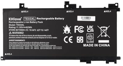 KHlove TE03XL Laptop Batteria per HP Omen 15-ax000 15-ax007ng ax003ng ax000nl ax005ng ax001ns ax008ns ax038nf ax009ng Pavilion 15-bc000 15-bc000ng bc003ng bc004ng bc005ng bc006ng bc009ng TPN-Q173
