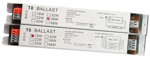 FSBNMNXPQ 220-240V AC 2x18W 2x30W 2x36W 2x58W Ampio voltaggio Alimentatore elettronico T8 Alimentatore for Lampada Fluorescente (Size : 1x18W)