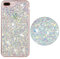 Unichthy All Glitter Case for iPhone 8 Plus/iPhone 7 Plus Cover Girls Women Glitter Bling Clear Cover Cute Sparkly Crystal Silicone Shockproof Bumper Phone Case for iPhone 8 Plus / 7 Plus Silver