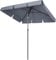 TLGREEN Sombrilla de jardín rectangular de 200 x 125 cm, sombrilla de jardín flexible, protección solar UV 50+ 180 g/m², sombrilla de patio para balcón y patio, gris, 200 x 125 cm