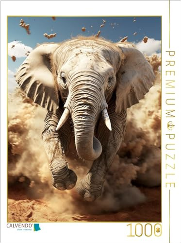 CALVENDO Puzzle Elefant | 1000 Teile Lege-Größe 64 x 48 cm Foto-Puzzle für glückliche Stunden