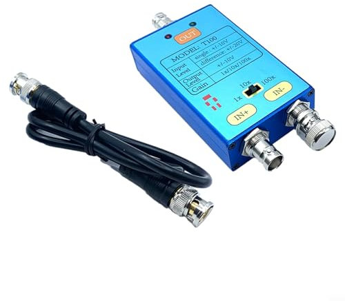 EXTRWORY T100 1X/10X/100X Oszilloskop-Differenztastkopf 10M Bandbreite verstärktes Signal für Oszilloskopmessungen Verbessern Sie die Signalempfindlichkeit mit der T100-Differenzialsonde