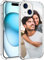 Regalisimos Funda para iPhone Personalizada Anti Golpes Ultraresistente Borde Transparente Compatible iPhone 15 14, 13, 12, 11, 8, 7, XS, XR Pro Plus MAX Pro (iPhone 15)
