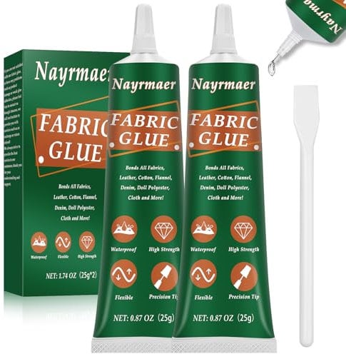 50 ml Fabric Glue for Clothes, Material Glue for Fabric, Strong Textile Glue for Crafts, Upholstery, Material and Felt