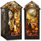 Auney Book Nook Kit Bois Maison de poupées Miniatures avec lumière LED, Serre-Livres d'art, Kits de modèles pour 14+ Adolescent und Adultes à Construire