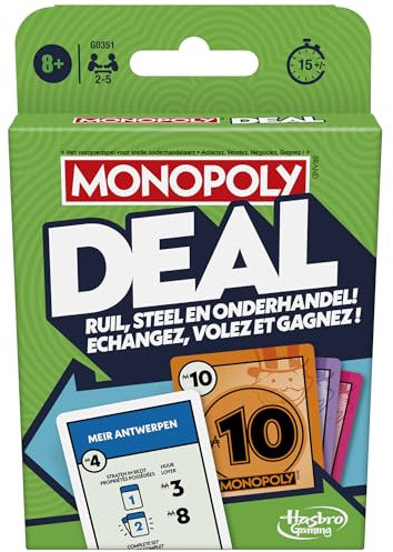 Hasbro Gaming Monopoly Deal Kartenspiel Französisch und Niederländisch