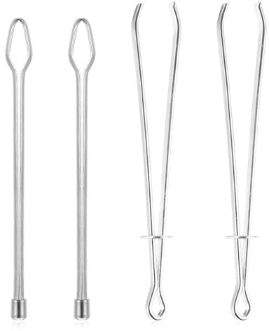 Einfädler Tweezer 4 Stück Einfädelhilfe Metall Einfädler Tweezer Durchziehnadeln Kordelzug Einfädelhilfe Für Kordelzug Stahl Durchziehnadel Einfaches Nadeleinfädler Pinzette Für Diy