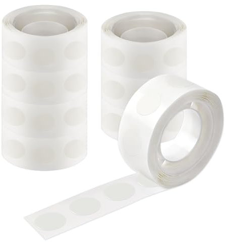 UPINS Klebepunkte Doppelseitig, 800 Stück Ballon Klebepunkte 15 mm Klebepunkte Transparent Ballon Kleber Entfernbare Glue Dots für Ballons Basteln Deko