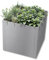 Metzler Hochbeet für den Garten oder Balkon – Stahl in Grau | Witterungsbeständiges Metall-Gartenbeet, Pflanzenbeet, Blumenhochbeet | 50 x 50 x 50 cm