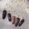 Moon Star Nail Art Stickers Decals Self-Adhesive Snake Pattern Nail Art Stickers Decals Gold Nail Supplies Design Decoration Accessories (Gold)