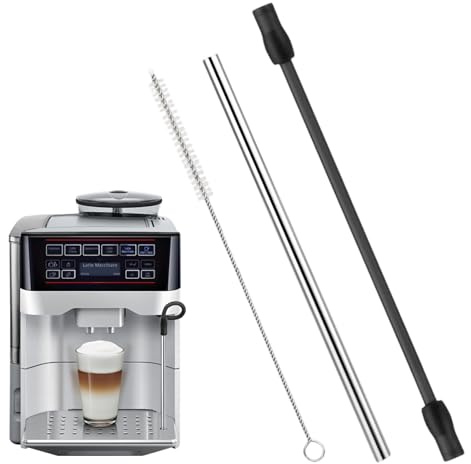 Ziyonix Milk Hose Compatible with Siemens EQ6, Stainless Steel Milk Tube and Cleaning Brush Set, Replacement Part of EQ6 Milk Hose with Siemens EQ6 Series, Bosch Veroaroma Fully Automatic Coffee