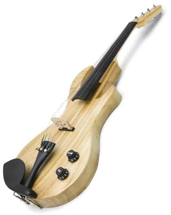 Violín Eléctrico 4/4 Madera Maciza Azul Cuatro Cuerdas Violín