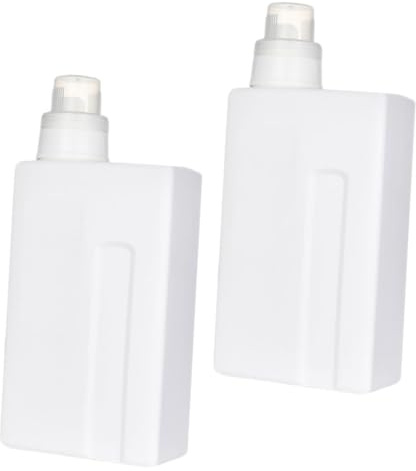 GOOHOCHY 2 Piezas Botellas Vacías para Detergente Líquido de Botes Reutilizables y Rellenables para Lavandería Envases Multipropósito Seguros y Duraderos para Loción y Detergente