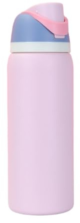 32 oz Insulated Stainless Steel Water Bottle with Straw for Sports, Travel, and School BPA-Free Leakproof Sports Water Bottle (Light Pink, 32Oz)