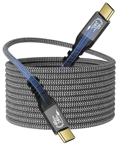 USB4 Cable,40Gbps Thunderbolt 4 Cable 240W PD3.1 Fast Charging Cable, 8K 60Hz USB C to USB C Display Video Cord for MacBook, iPad, iPhone 17/16, Samsung Galaxy S25, SSD, Dock, eGPU (1, meters)