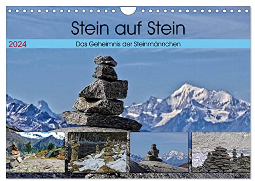 Stein auf Stein. Das Geheimnis der Steinmännchen (Wandkalender 2024 DIN A4 quer), CALVENDO Monatskalender: Wegweiser in der Natur... Stein auf Stein (CALVENDO Natur)