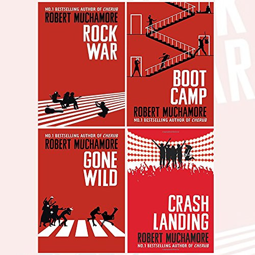 Rock War Series Robert Muchamore Collection 4 Books Set (Rock War, Boot Camp, Gone Wild, Crash Landing)