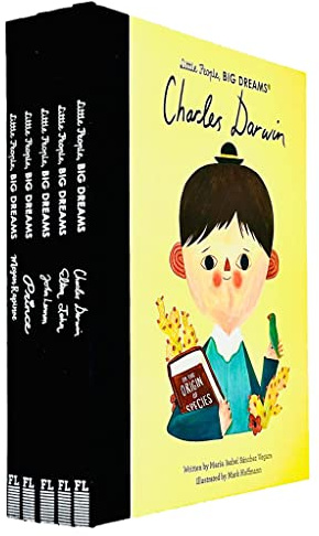 Little People Big Dreams Series 11 Collection Books Set Book 51 To 55 (Elton John, John Lennon, Charles Darwin, Prince, Megan Rapinoe)
