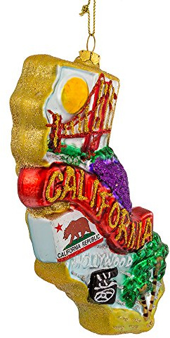 Kurt S. Adler Kurt Adler T0738 Kalifornien, Christbaumschmuck aus Glas, 16,51 cm