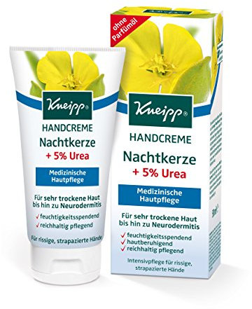 Kneipp Handcreme Nachtkerze mit 5% Urea, 4er Pack (4 x 50 ml)
