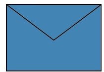 Paperado Briefumschläge, C6, gefüttert, Stahlblau, 5 Stück