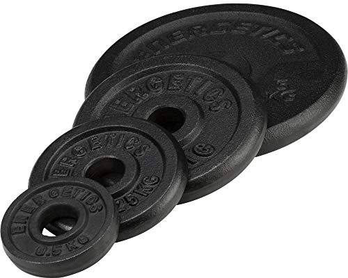 Energetics Hantelscheibe Guss 2 x 1,25 kg, Schwarz, 2 x 1.25 kg