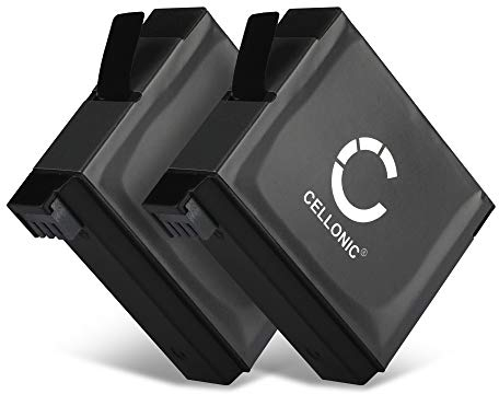 CELLONIC, Battery for Camera compatible with GoPro Hero 4, 4 Black, 4 Silver, 4 Plus (3.8V, 1160mAh) 2 Pieces