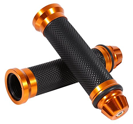 VGEBY 1 Paar Motorrad Griffe, 7/8 Motorrad Lenkergriffe 22mm Universal Anti-Rutsch Gummi Motorrad Handgriff (Gold)