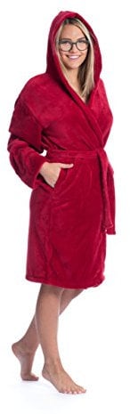 ZOLLNER Bademantel für Kinder und Jugendliche, unisex, Mikrofaser, Gr. 152, rot