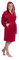 ZOLLNER Bademantel für Kinder und Jugendliche, unisex, Mikrofaser, Gr. 152, rot