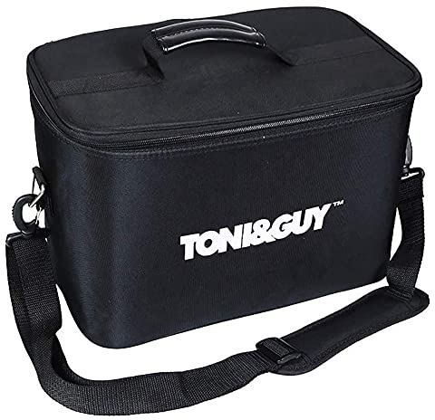 LYHD Profi Friseurtasche,Friseur Werkzeugtasche Pouch,Tragbare Friseursalon Haar Schere Bag für Blow Dryers Haarglätter Lockenwickler Abteilklammern Haarbürste Schwarz,L