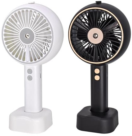 EURO MARKETING MANUFACTURING Fresh Breeze - Ventilador portátil Recargable con nebulizador, Colores Surtidos, Blanco o Negro, único