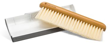 Full Circle Crumb Runner, Countertop Sweep and Squeegee, Mini Portable Brush, Compact Storage, Sustainable Bamboo Handle
