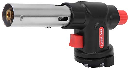 Soplete de Cocina Profesional, Pistola de Llama Soplete de Gas Pistola de Llama Ajustable Pistola de Soldadura de Encendido Electrónico para Exteriores Cocina Cocina Barbacoa Hornear 1300 ℃