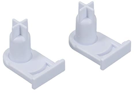 DL-pro 2x Türscharnierbuchse für Bosch Siemens 00169301 169301 Miele 5384490 Buchse Sockel Achse für Kühlschrank Gefrierschrank Scharnier 25x15mm Kunststoff Weiß
