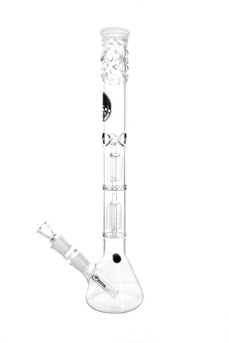 Heisenberg Beaker Bubble Double Perc 29.2 Höhe 58 cm mit doppeltem 5-arm Perkolator