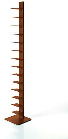 ZStyle BBB ITALIA Bücherregal SAPIENS vertikale Säule freistehendes Regal mit Ablagen (202 cm, Corten)