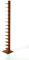 ZStyle BBB ITALIA Bücherregal SAPIENS vertikale Säule freistehendes Regal mit Ablagen (202 cm, Corten)