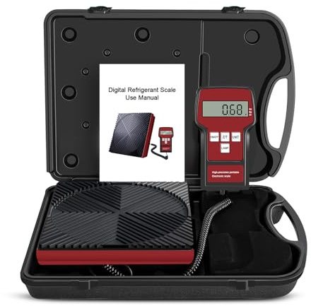 Electronic Refrigerant Scale, 220lb/100kg Refrigerant Charging Scale, High Precision HVAC Digital Weight Recovery for HVAC, Suitable for R32 and R454B filling and recovery, AUTO AC(ACS-100A)