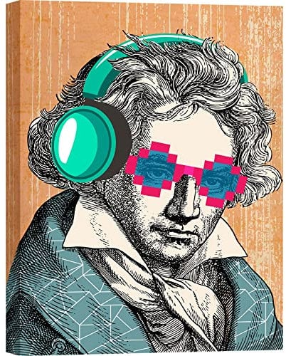 ART PRINT CAFE' – Pop Art Bilder auf Leinwand - Matt Spencer, Ludwig (van Beethoven) - 70x100 cm