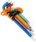 WrightFits Allen Key Set | 9 Pieces Anti-Slip Long Ball Imperial Hex Key Set | Color Coded - Long Arm Rubber Coated Hexagon Key - Allen Keys - 1/16 Inch to 3/8 Inch (Imperial)