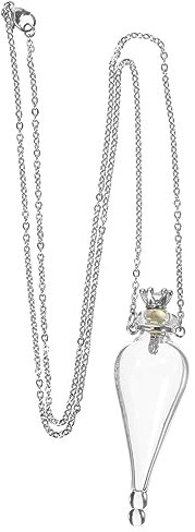 Abaodam Flaschen-Halskette Wunschflaschen-Charms Wunsch-Gläser-Halskette Medaillons-Halskette Kleine Flaschen-Anhänger Kleine Gläser-Anhänger Winzige Gläser Mini-Flasche Aus Glas