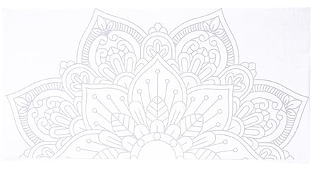 Housoutil 1 Stück Tapeten-Mandala-Tapete Zum Aufkleben Und Abziehen Wandaufkleber Tapete Mandala-Tapetenrand Mandala-Wandaufkleber Wandaufkleber Für Zuhause Weiß Haushalt Dekorieren