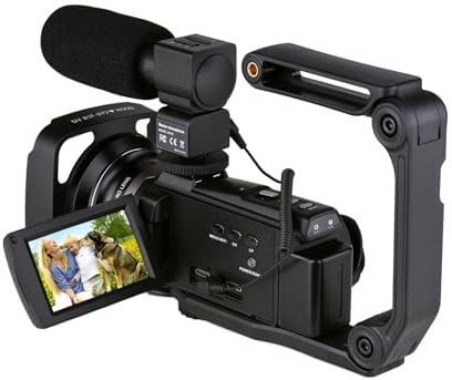 Andoer 4K 60FPS Ultra HD Digital Video Camera DV Camcorder 48MP 16X Zoom 3-inch Rotatable LCD Touch Screen WiFi Sharing IR Night Vision Motion Dectection Anti-shaking Time Lapse Slow Motion