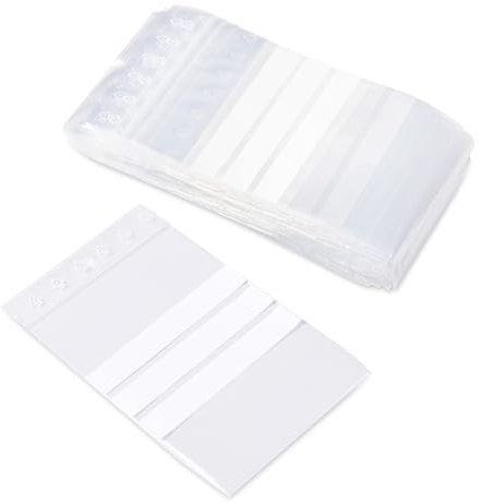 Pakico | 100 Reusable 8 x 12 cm Clear Resealable Zipper Closure Polypropylene PP Bags | Transparent Food Storage Bags