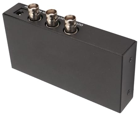 SDI-Splitter 1x2, Unterstützt SD-SDI, HD-SDI, 3G-SDI, Full HD 1080P, SDI-Repeater-Extender, mit Equalizer, Kabeltreiber und LED-Arbeitslicht, für Fernsehsender, (EU-Stecker)