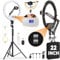 22 Foldable Large Ring Light with Stand for iPhone iPad,75 Tripod with Overhead Shooting Bracket 50W 6500K 4 Clips/LCD Display/2 USB PortsTattoo Barber Makeup Studio Video Photography Lighting